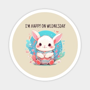 Happy wednesday rabbit Magnet